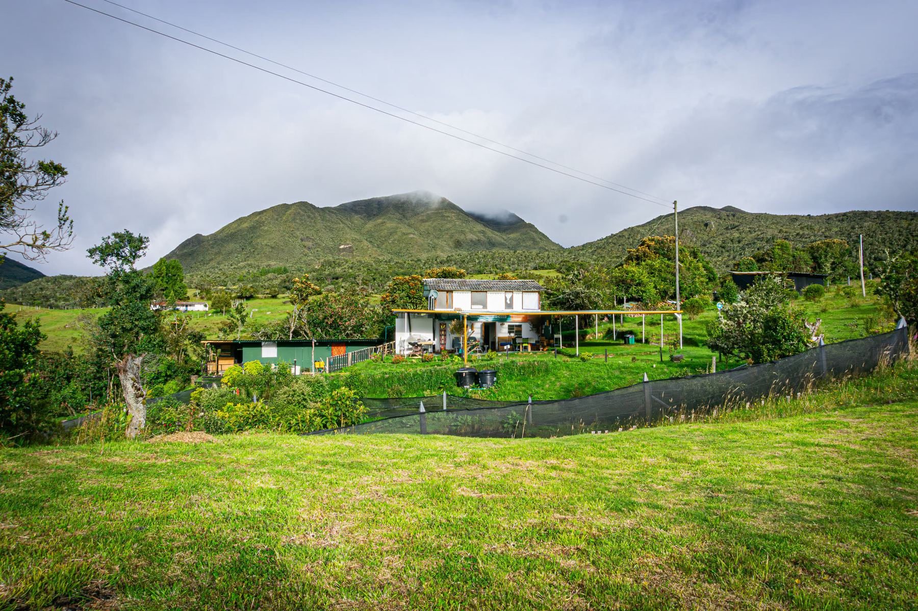 La casa de Renasie sobre el páramo de Guasca